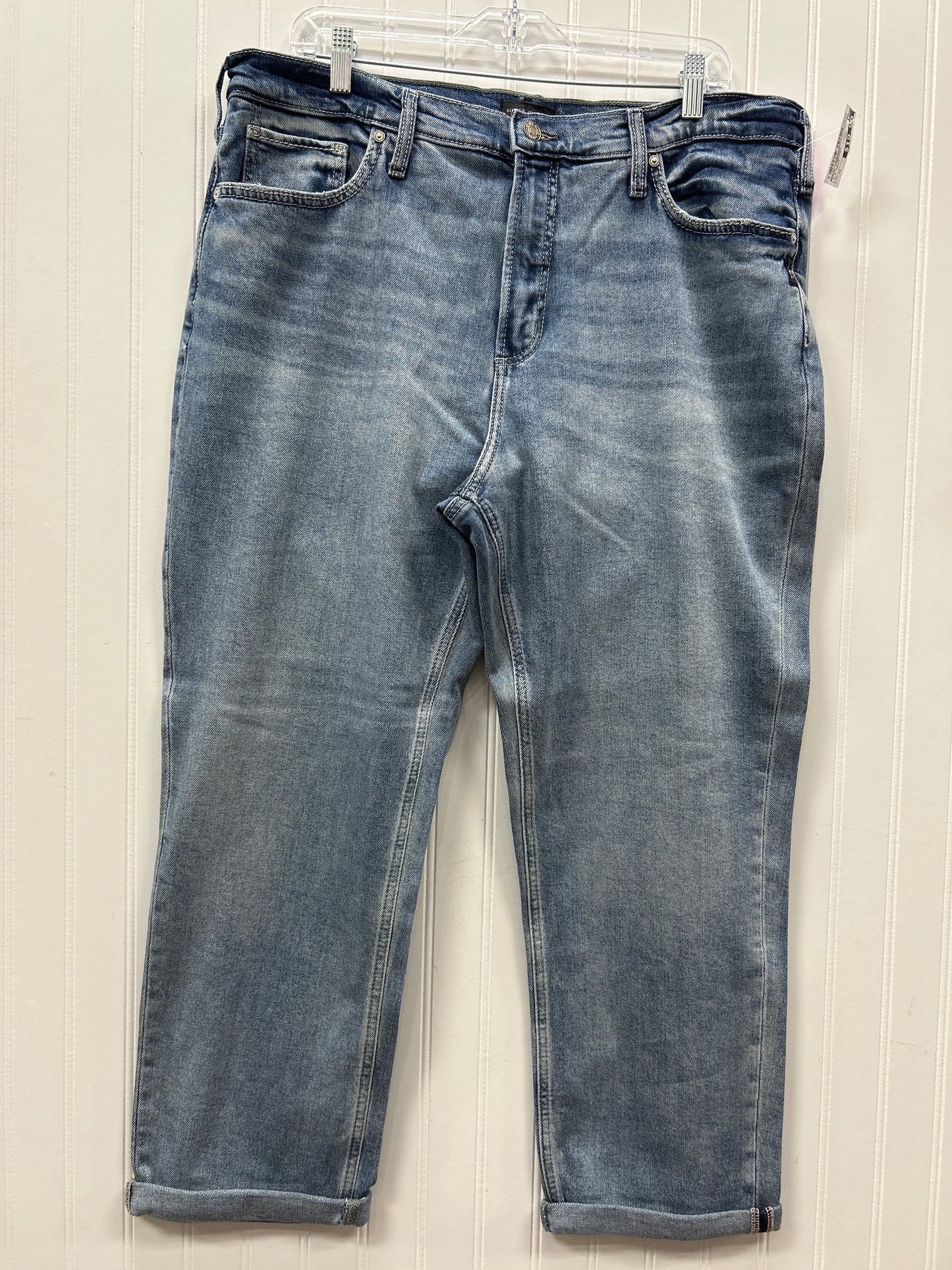 Jeans Straight By Silver In Blue Denim, Size:18