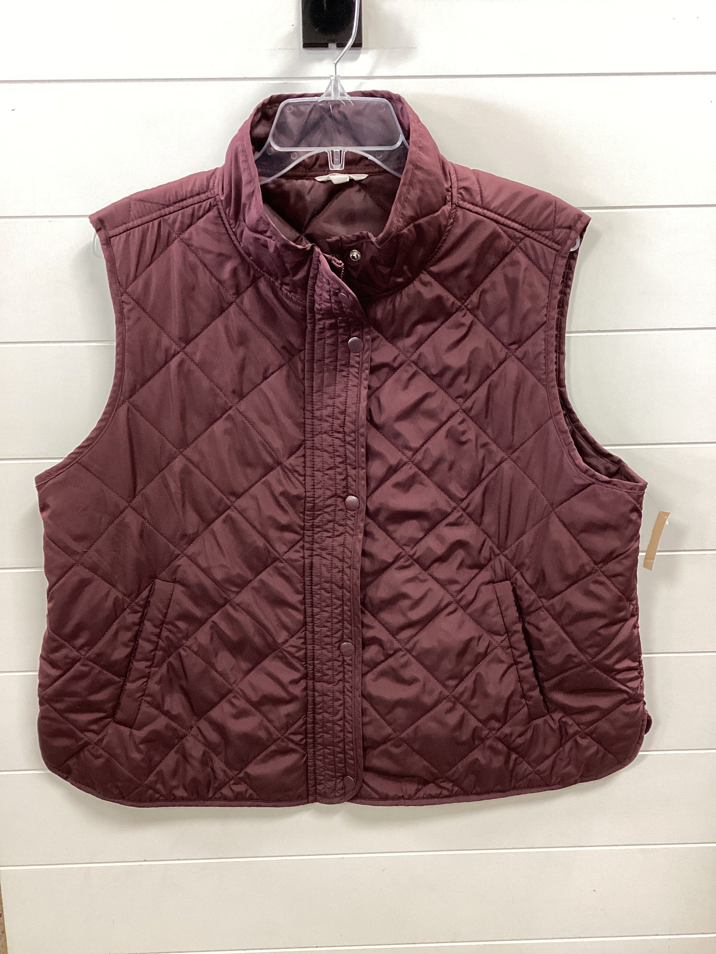 Vest Puffer & Quilted By Maurices In Purple, Size:1X