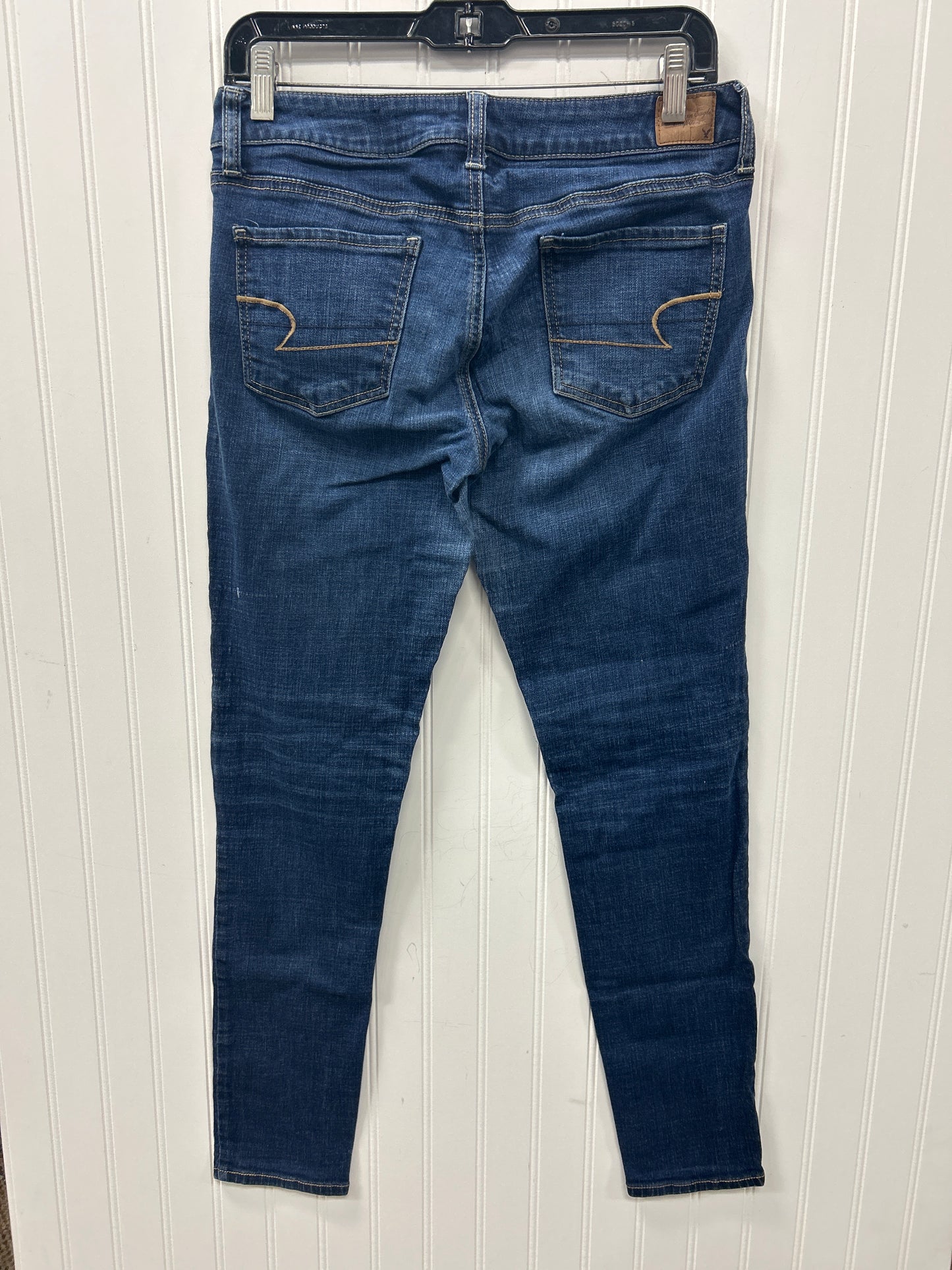 Jeans Skinny By American Eagle In Blue Denim, Size:10