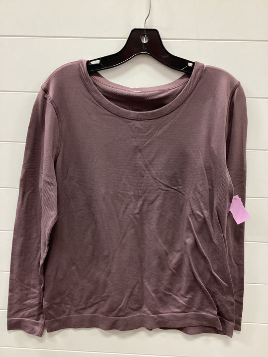 Athletic Top Ls Crewneck By Lululemon In Purple, Size:12