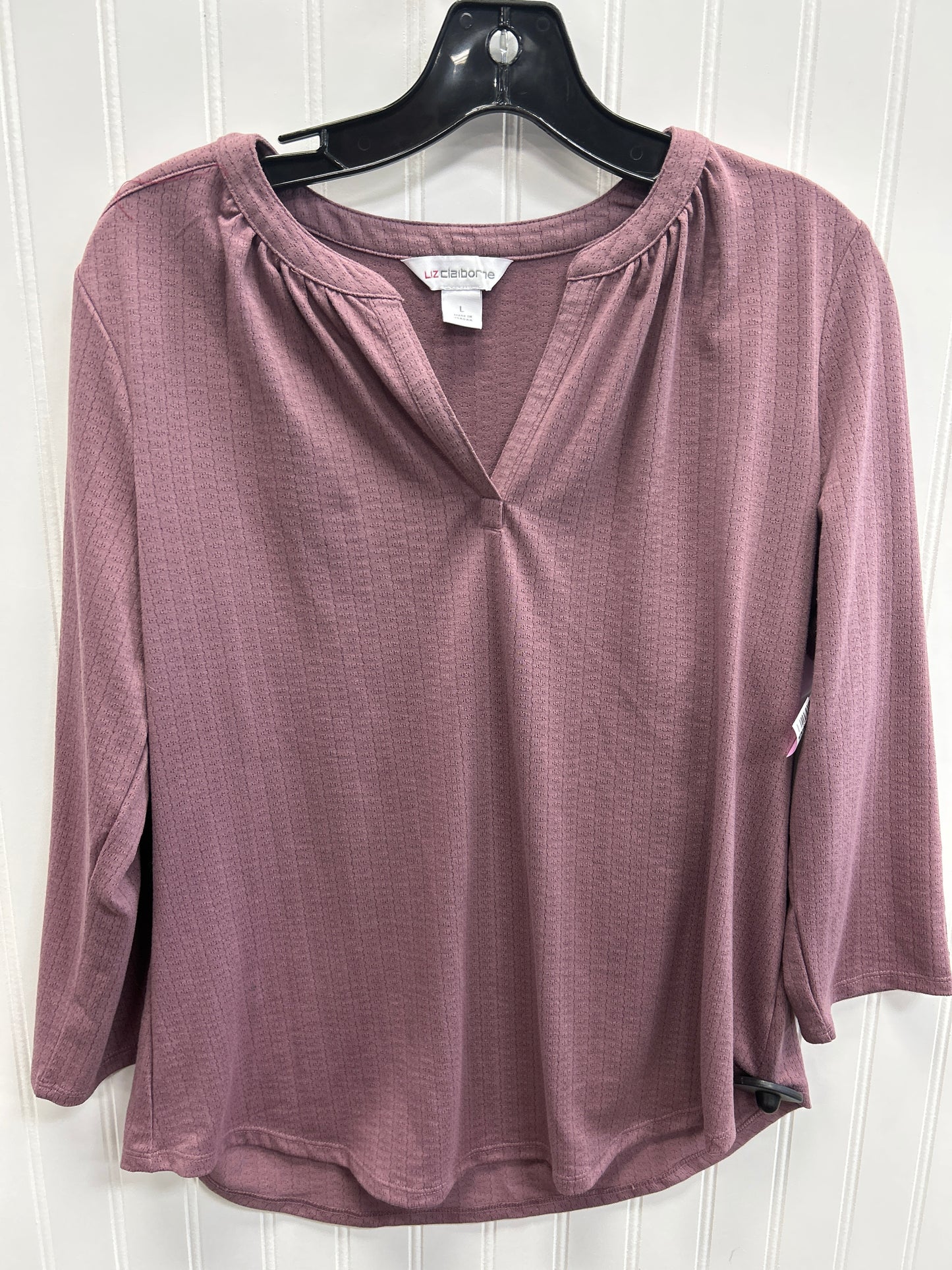 Top Ls By Liz Claiborne In Purple, Size:L