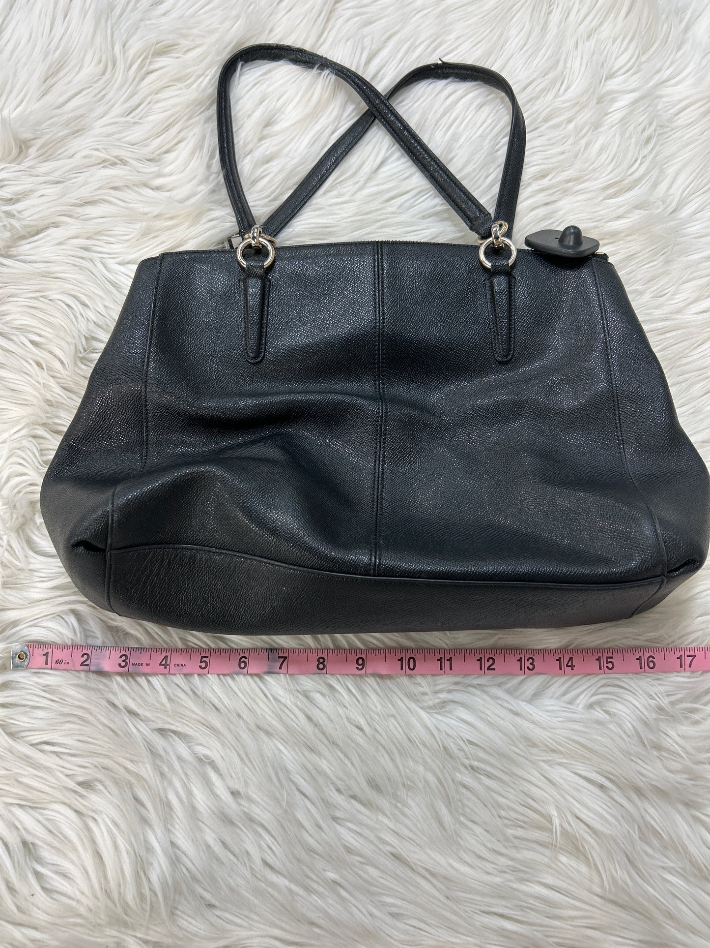 Handbag Designer By Coach In Black, Size:Large