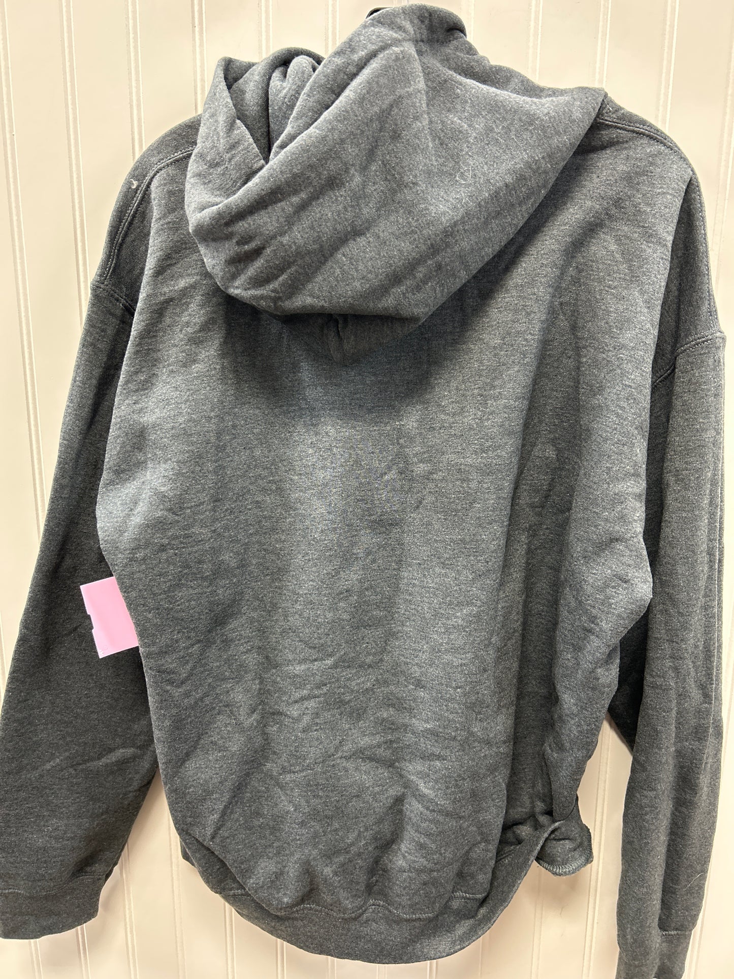 Sweatshirt Hoodie By Gildan In Grey, Size:L