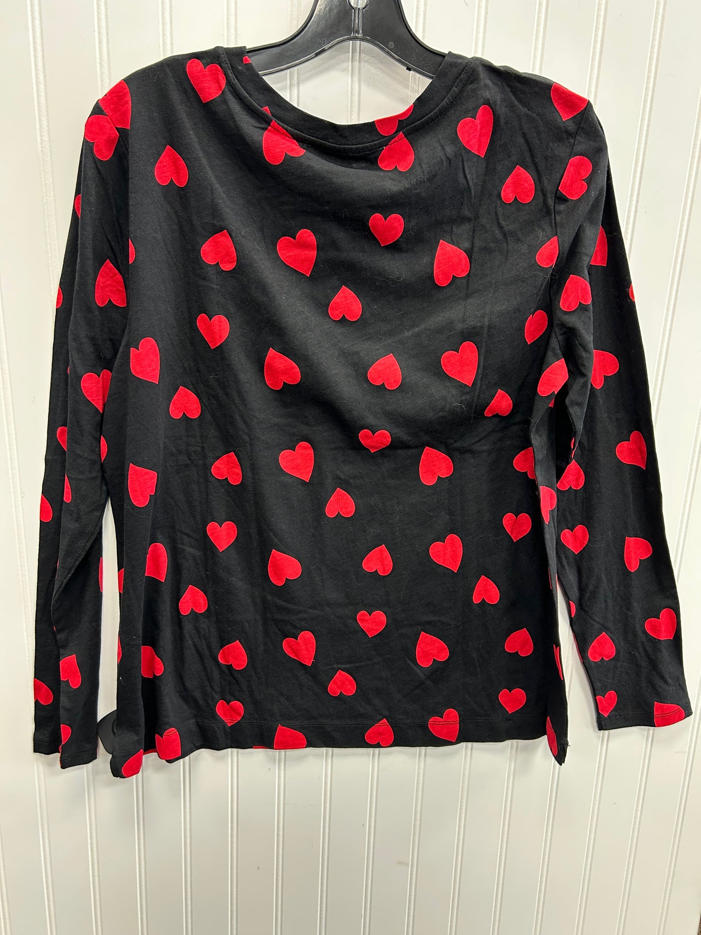 Top Ls By Loft In Black & Red, Size:L