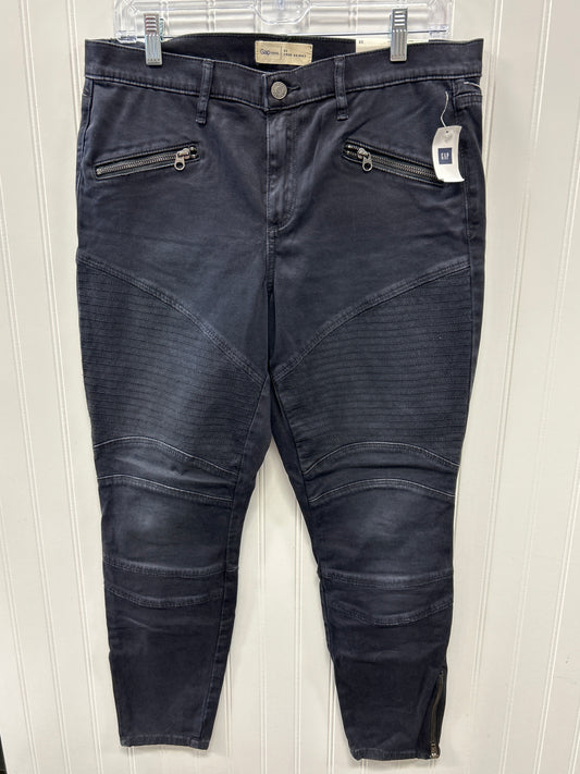 Jeans Skinny By Gap In Black Denim, Size:12