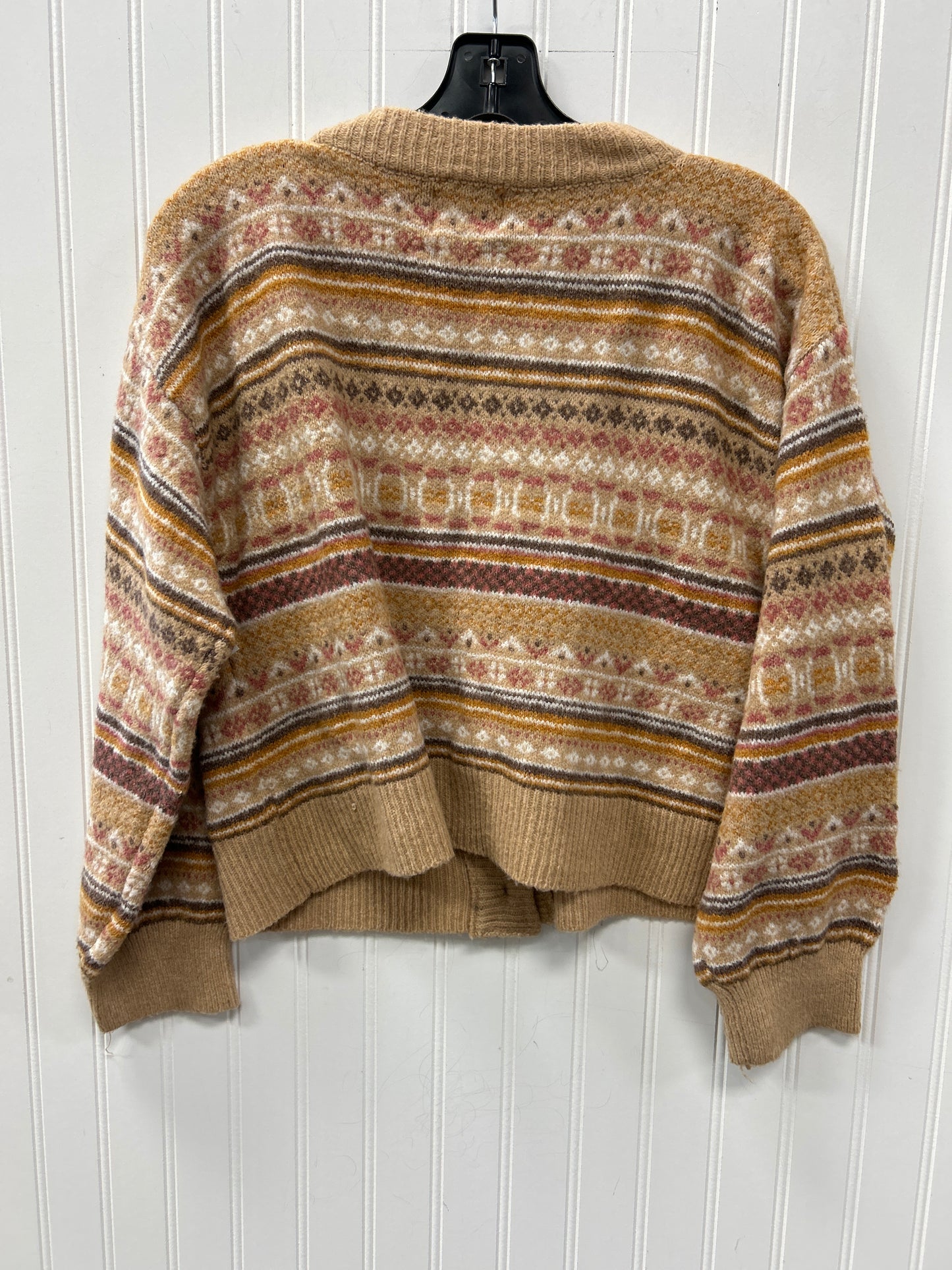 Sweater Cardigan By Pink Rose In Tan, Size:M