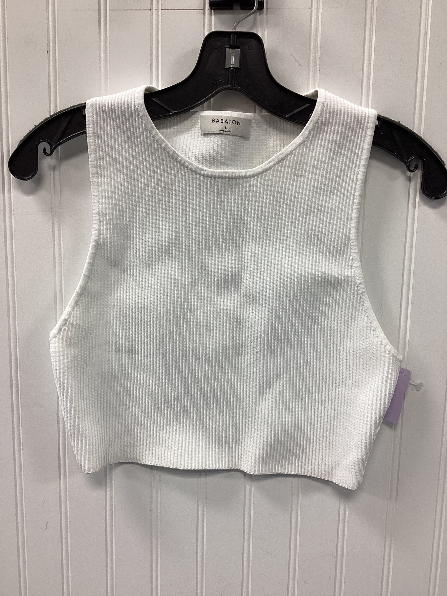 Top Sleeveless By Babaton In White, Size:L