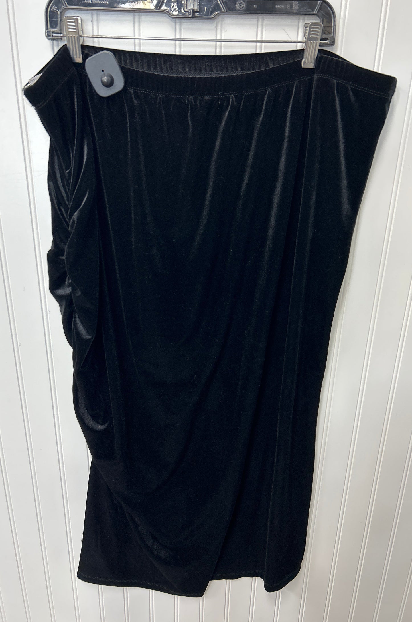 Skirt Set 2Pc By Kathy Ireland In Black & Cream, Size:3X