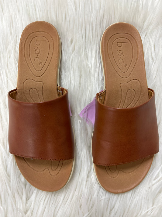 Sandals Flats By Boc In Brown, Size:9