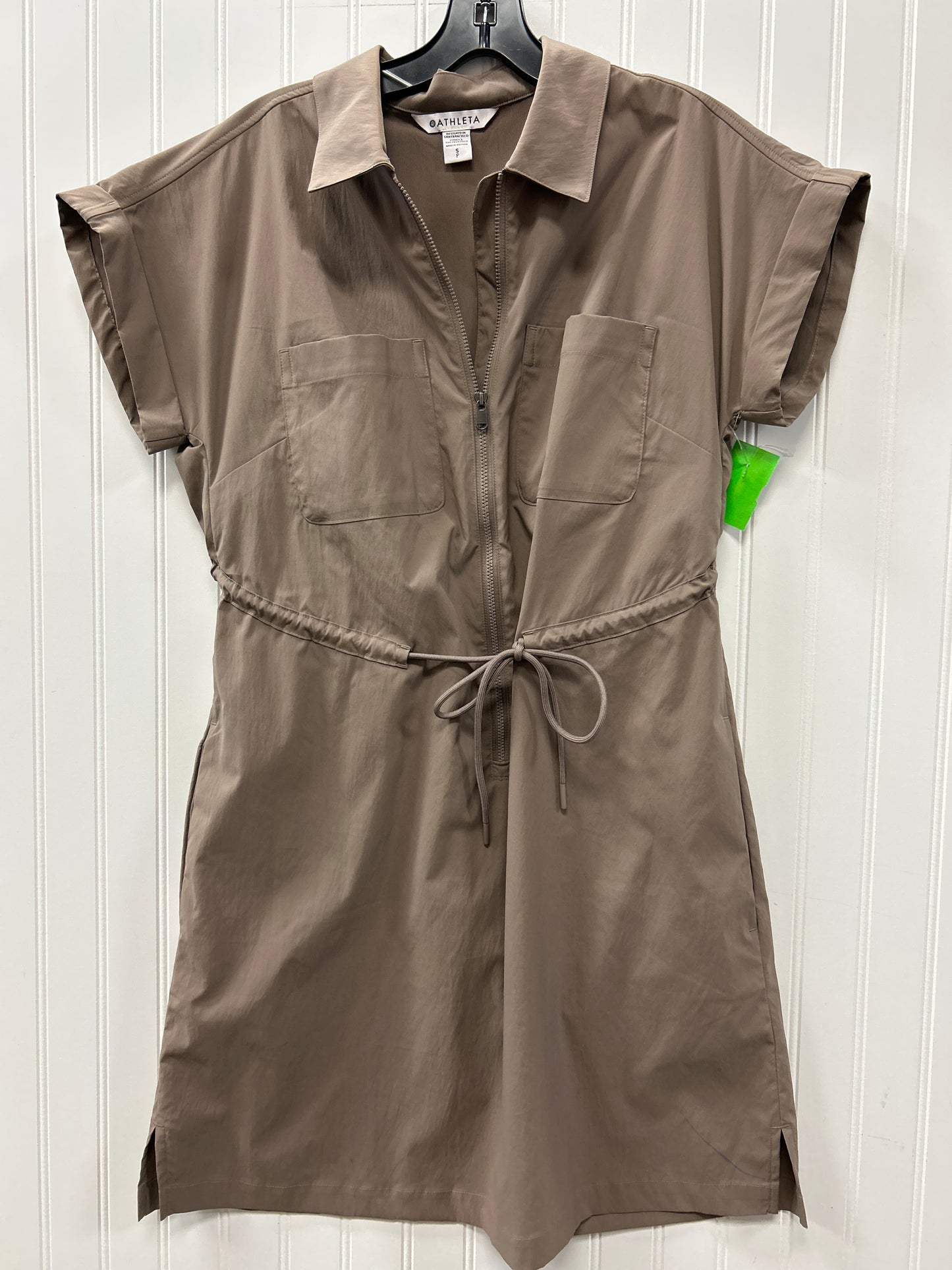 Athletic Dress By Athleta In Taupe, Size:S