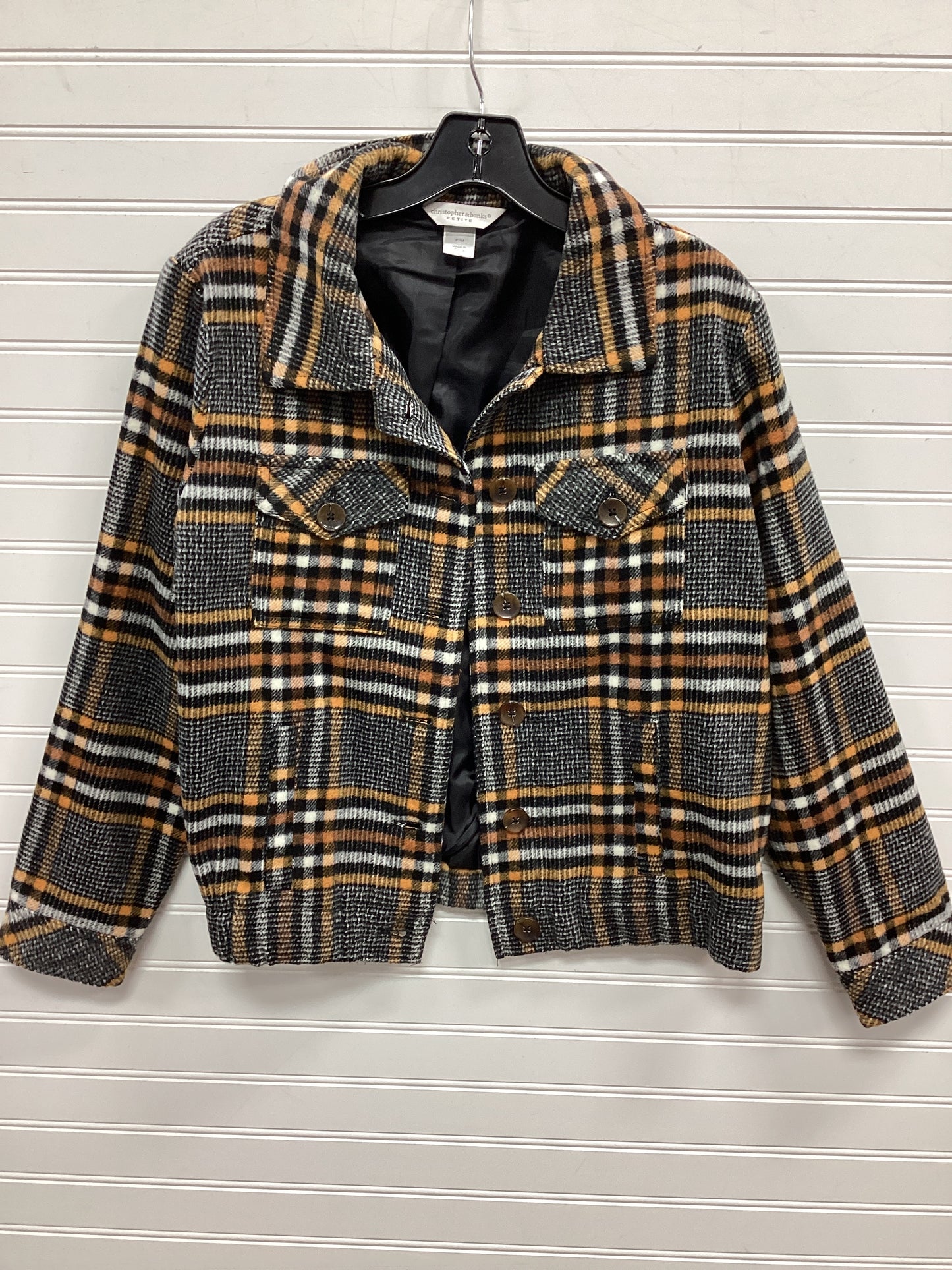 Jacket Fleece By Christopher And Banks In Brown, Size:Mp