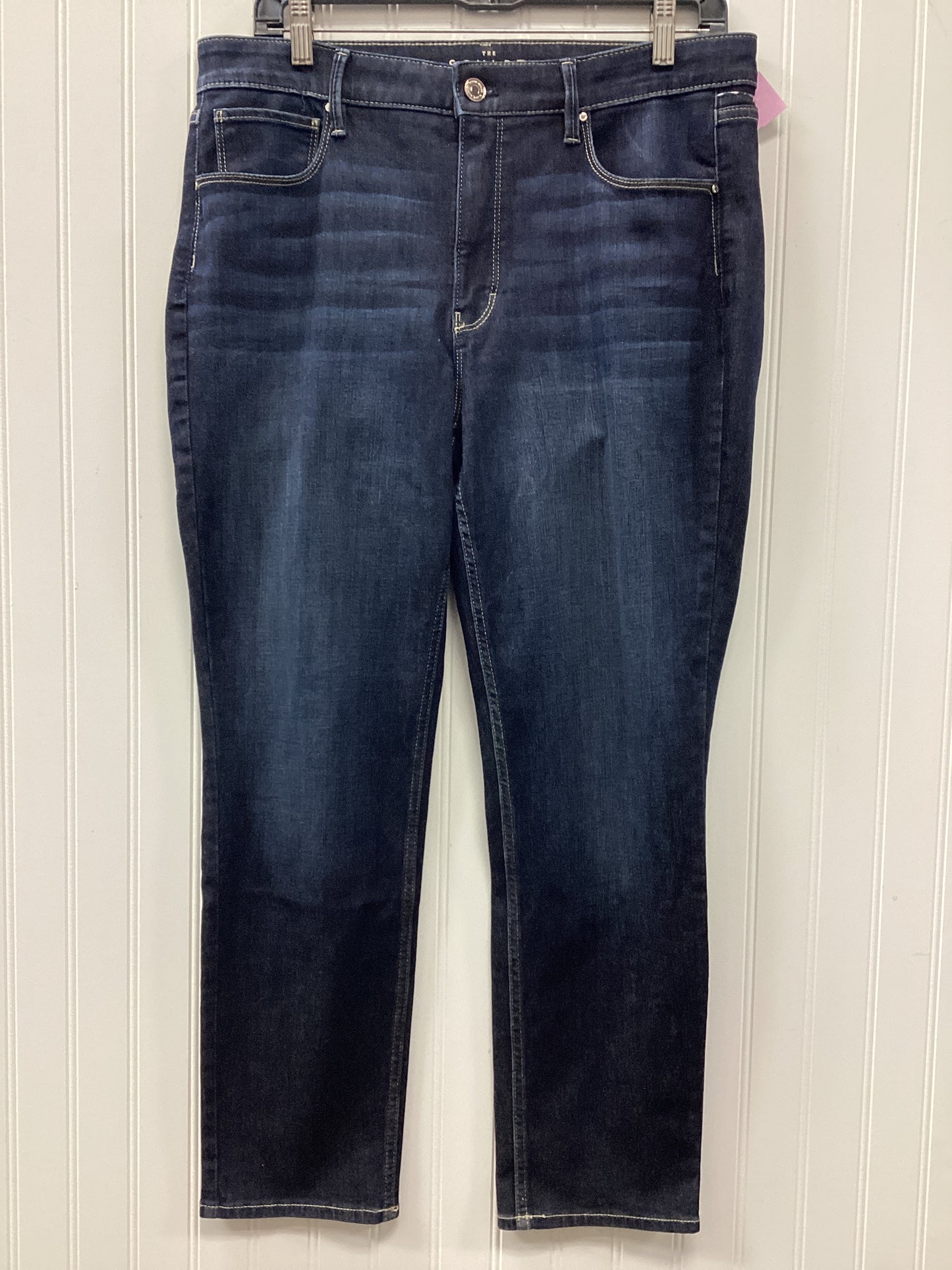 Jeans Straight By White House Black Market In Blue Denim, Size:12P