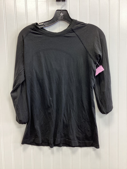 Athletic Top Ls Collar By Lululemon In Black, Size:10