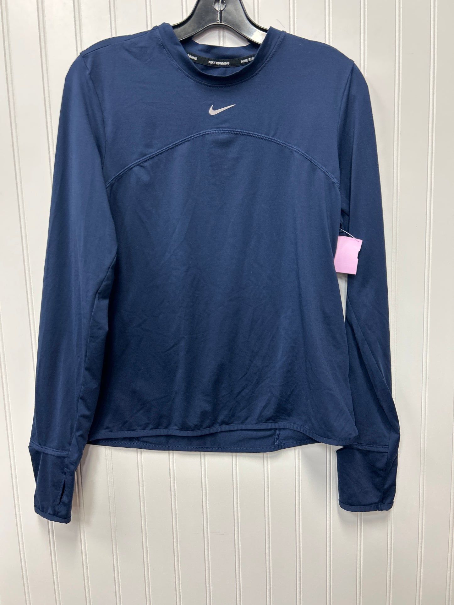 Athletic Top Ls Crewneck By Nike Apparel In Navy, Size:M