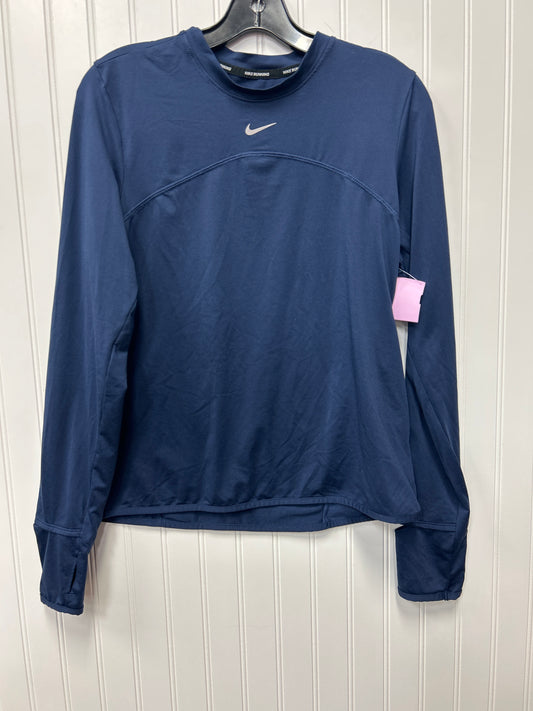 Athletic Top Ls Crewneck By Nike Apparel In Navy, Size:M