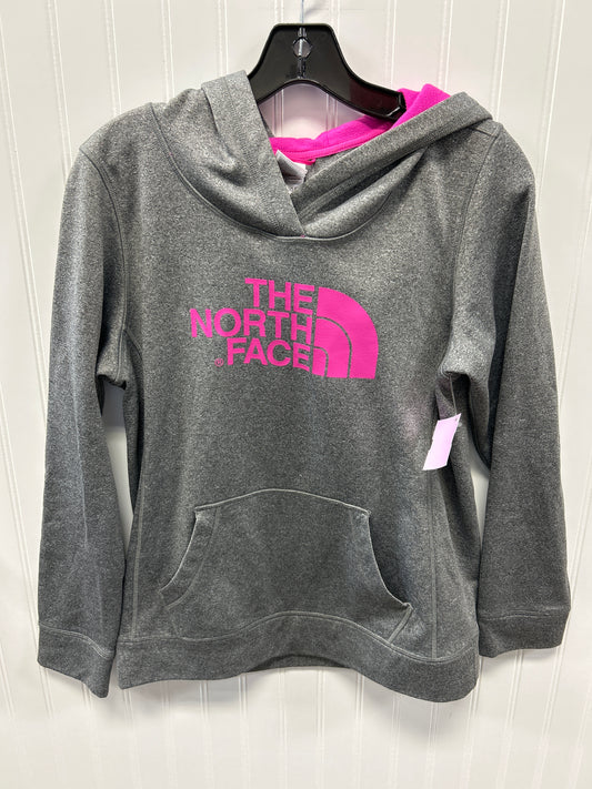 Athletic Sweatshirt Hoodie By The North Face In Grey & Pink, Size:M