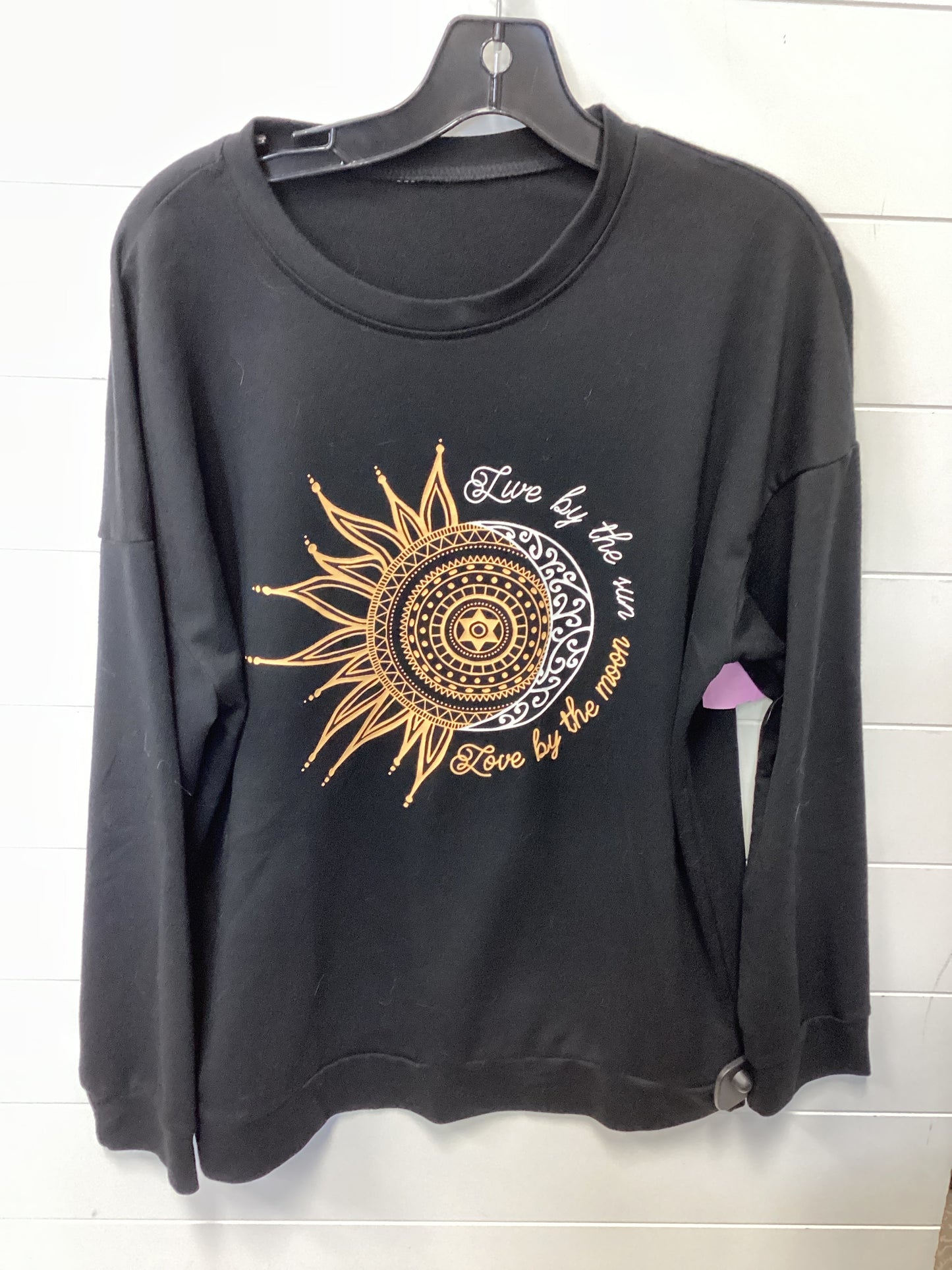 Top Ls By Shein In Black, Size:L