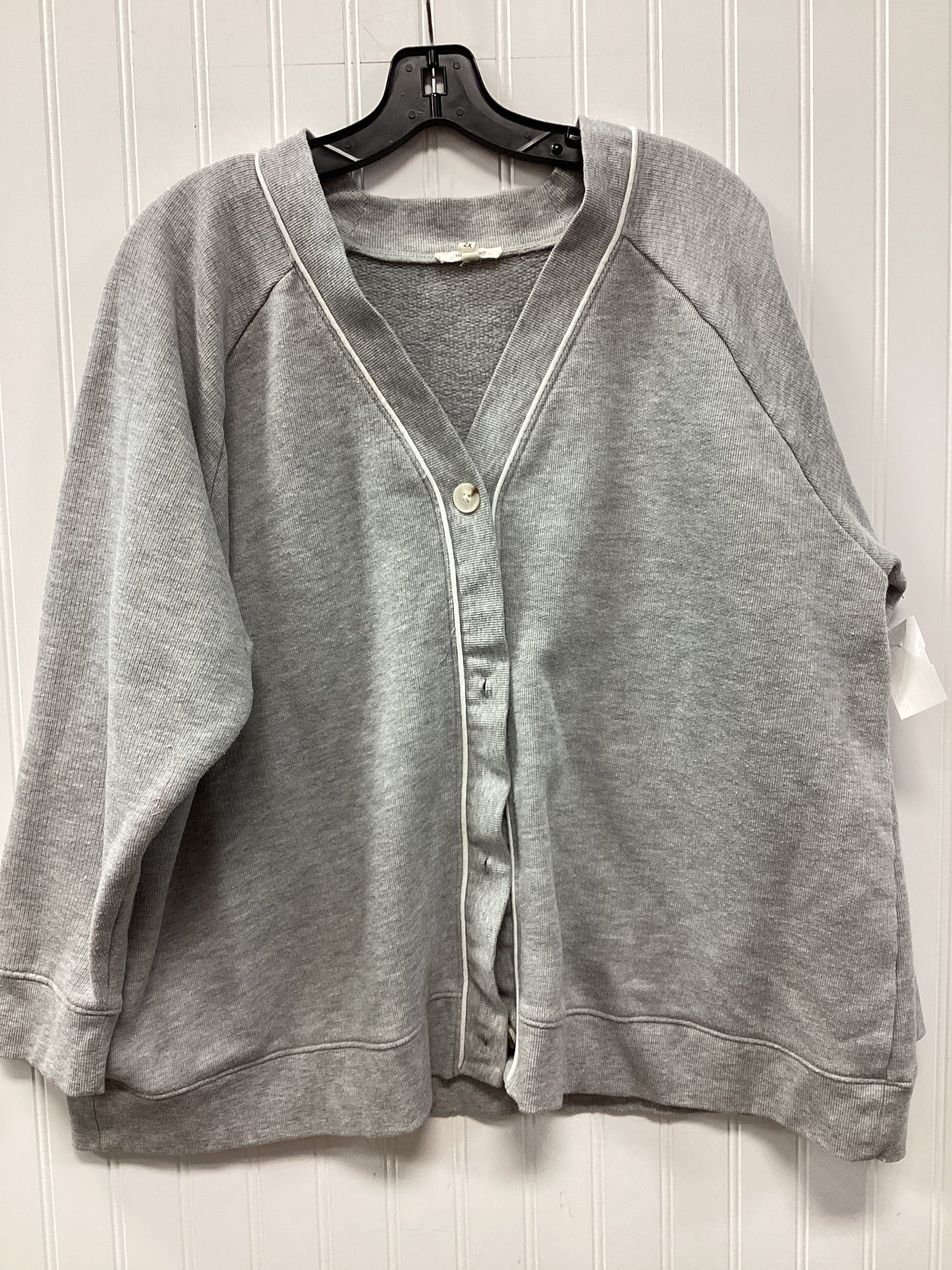 Sweater Cardigan By Maurices In Grey, Size:2X