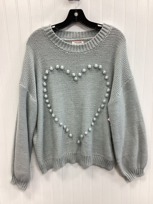 Sweater By Andree By Unit In Grey, Size:1X