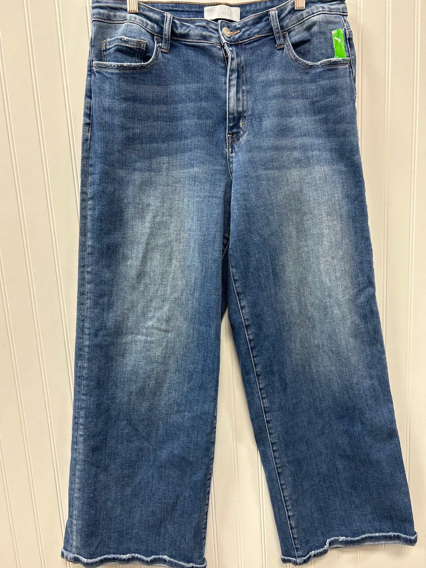 Jeans Straight By Vervet In Blue Denim, Size:12