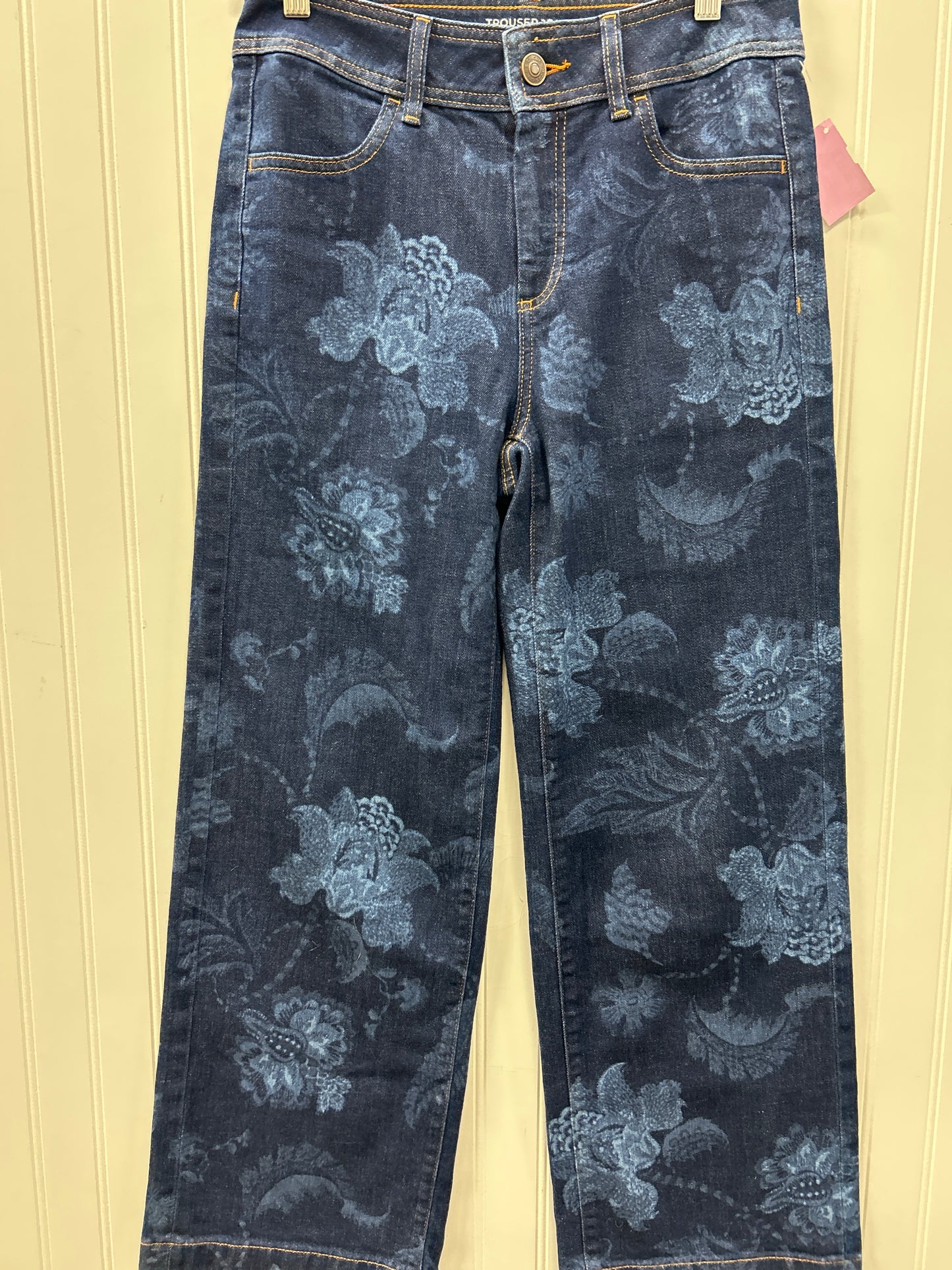 Jeans Wide Leg By Chicos In Blue Denim, Size:0P