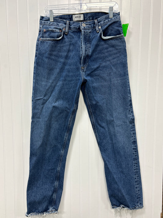 Jeans Straight By Agolde In Blue Denim, Size:6