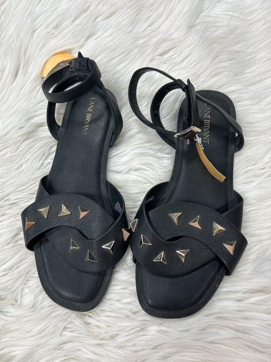 Sandals Flats By Lane Bryant In Black, Size:10