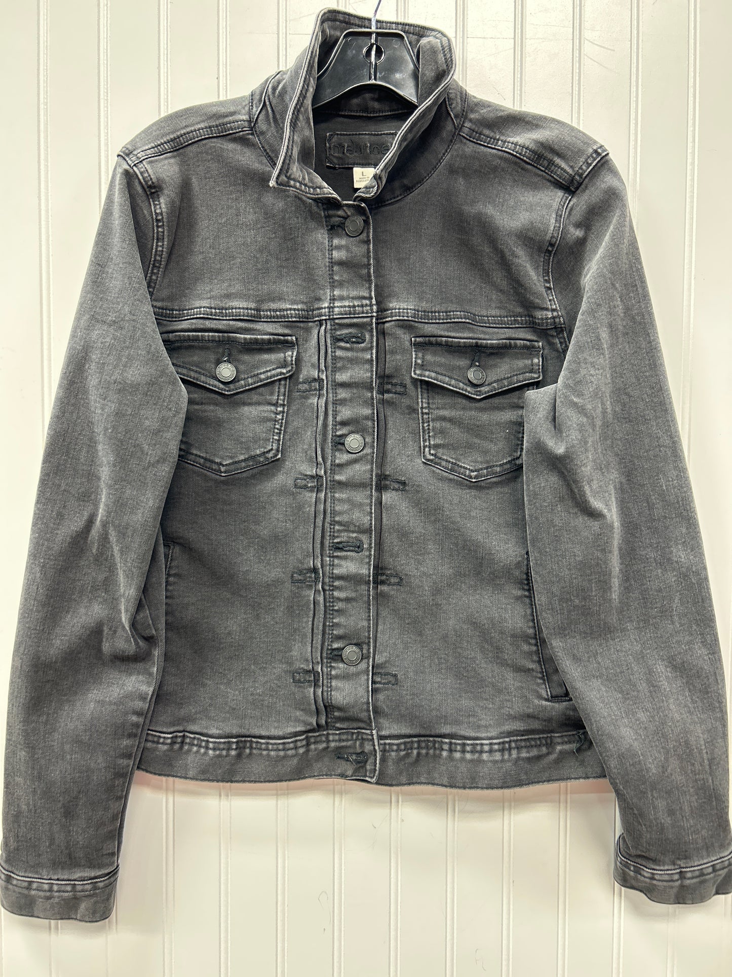 Jacket Denim By Maurices In Black, Size:L