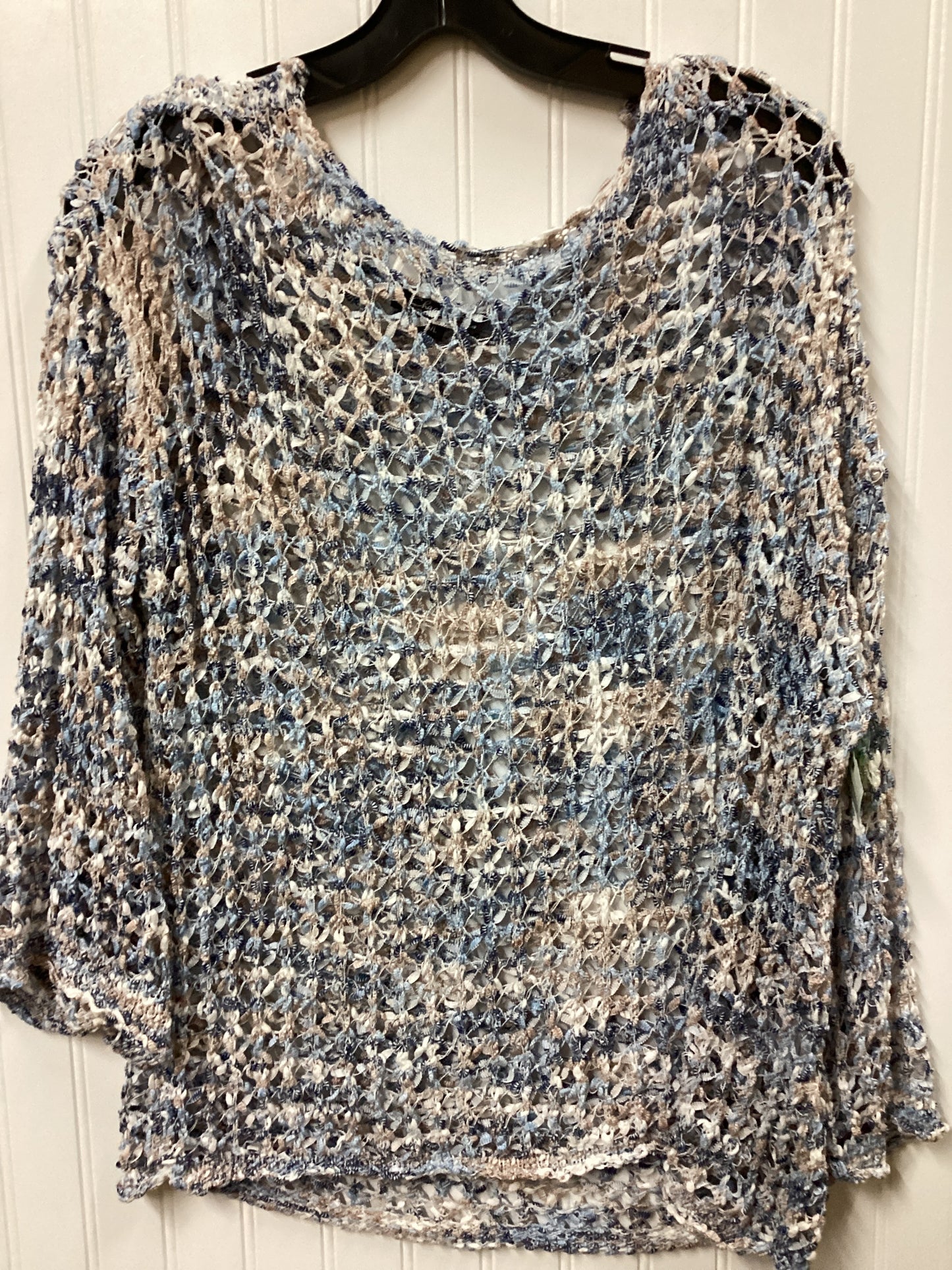 Blouse Ls By Charlie B In Blue, Size:L