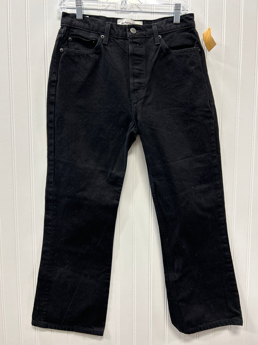 Jeans Straight By Reformation In Black Denim, Size:6