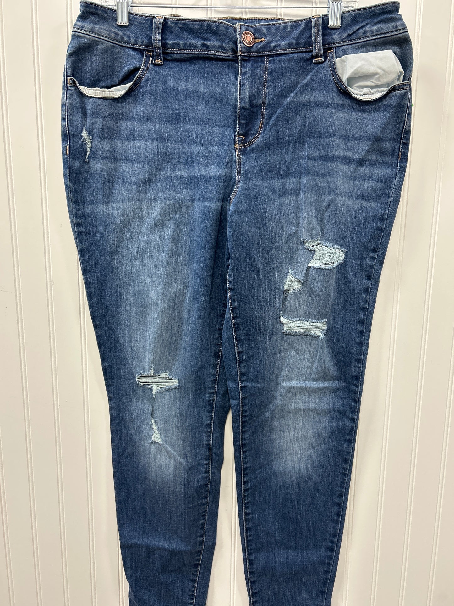 Jeans Skinny By Maurices In Blue Denim, Size:Xl