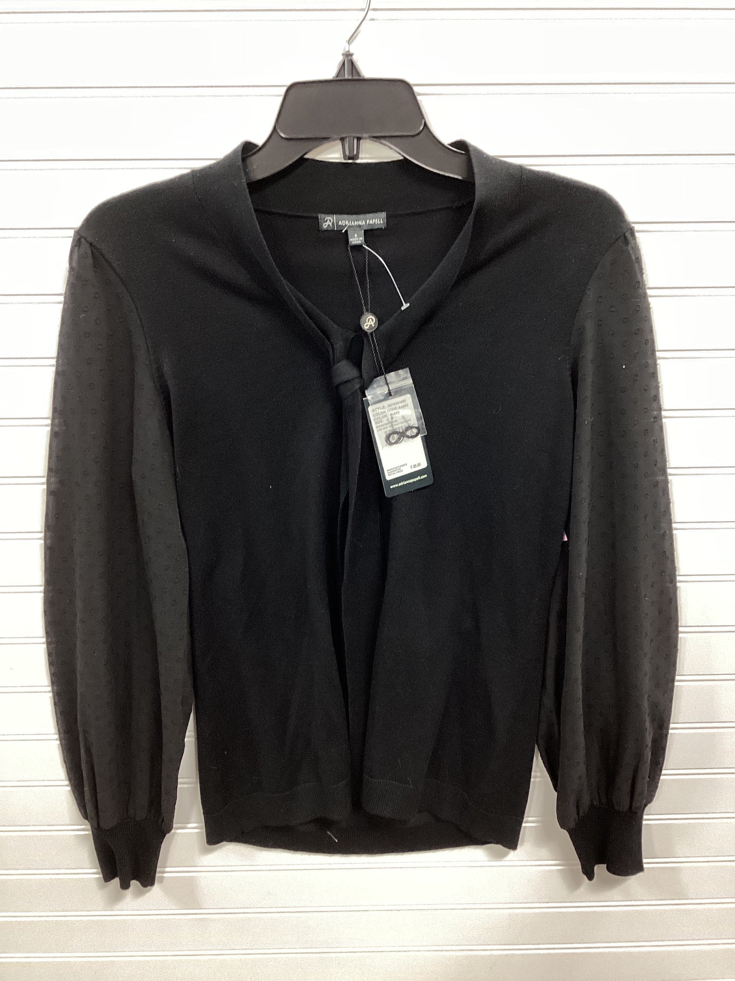 Blouse Ls By Adrianna Papell In Black, Size:S