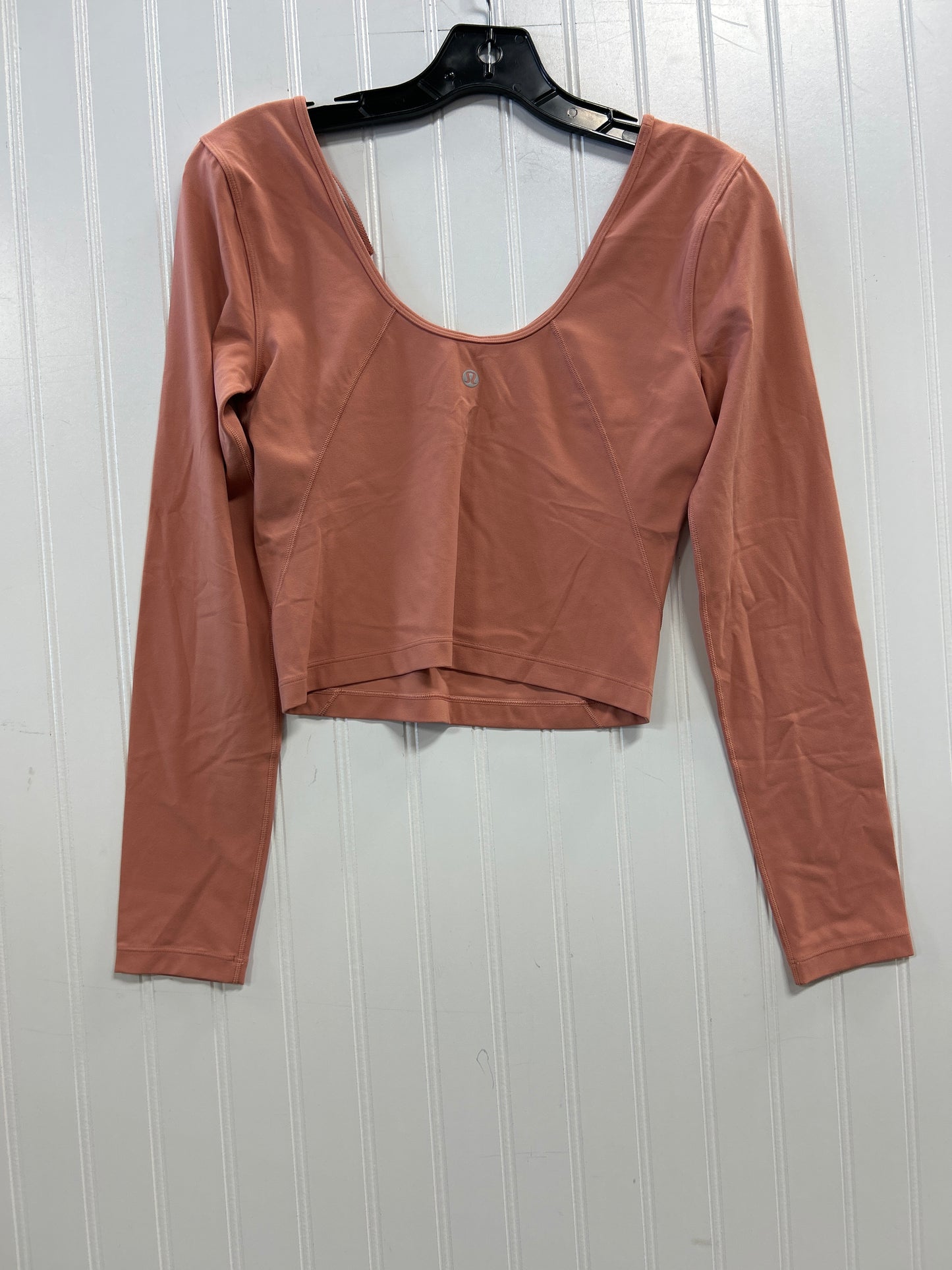 Athletic Top Ls Collar By Lululemon In Coral, Size:6