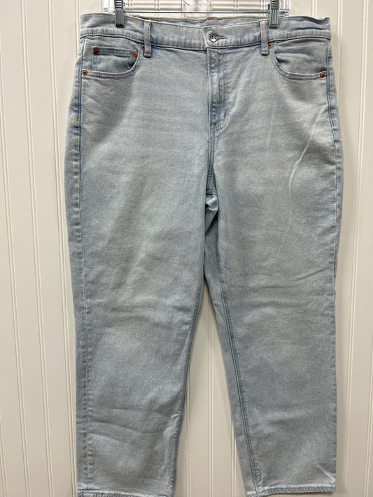 Jeans Straight By American Eagle In Blue Denim, Size:16