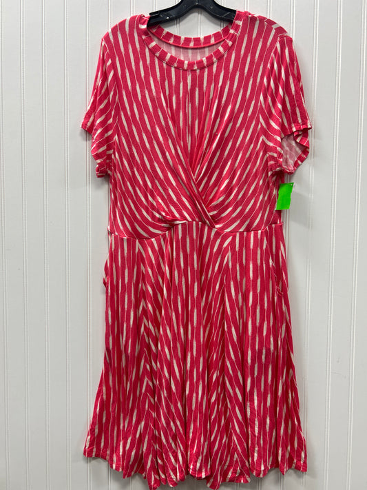 Dress Casual Midi By Torrid In Pink, Size:2X