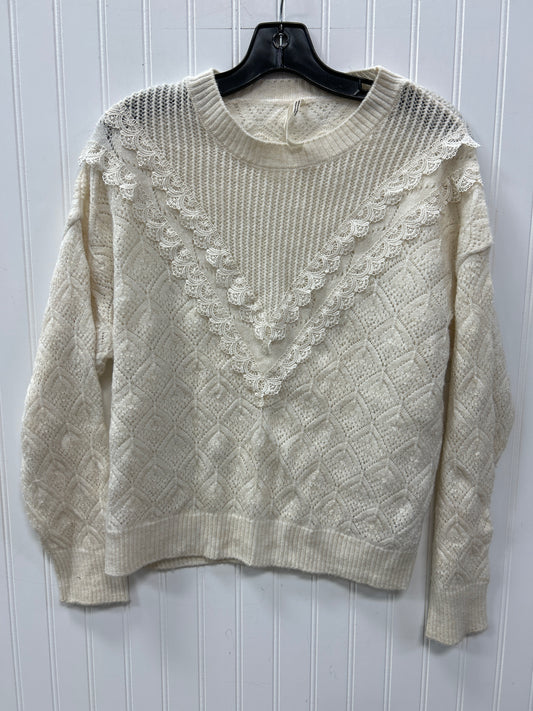 Sweater By Anthropologie In Cream, Size:S