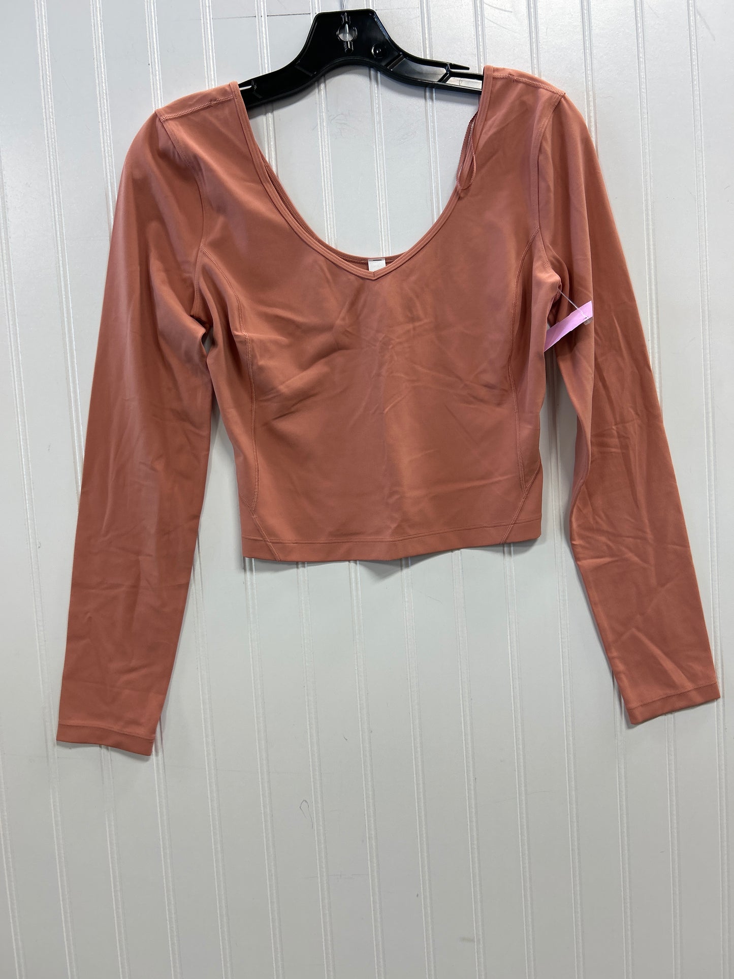 Athletic Top Ls Collar By Lululemon In Coral, Size:6
