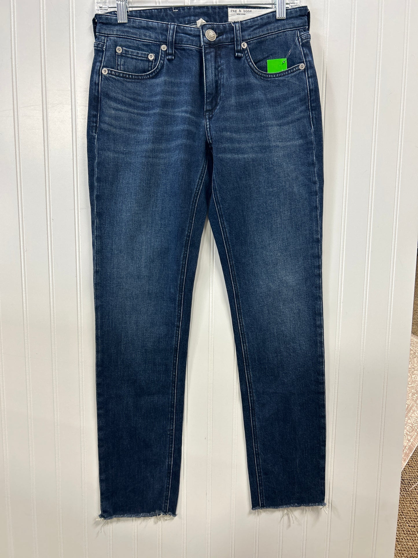 Jeans Straight By Rag And Bone In Blue Denim, Size:0