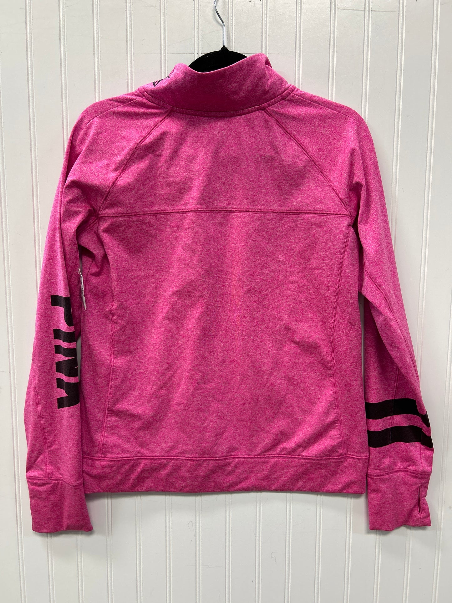 Athletic Top Ls Collar By Pink In Pink, Size:L