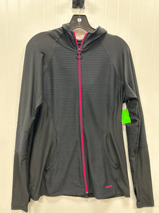 Athletic Jacket By Reebok In Black, Size:Xl
