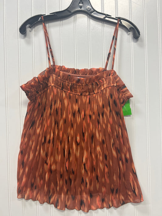 Blouse Sleeveless By Nine West In Orange, Size:M NWT