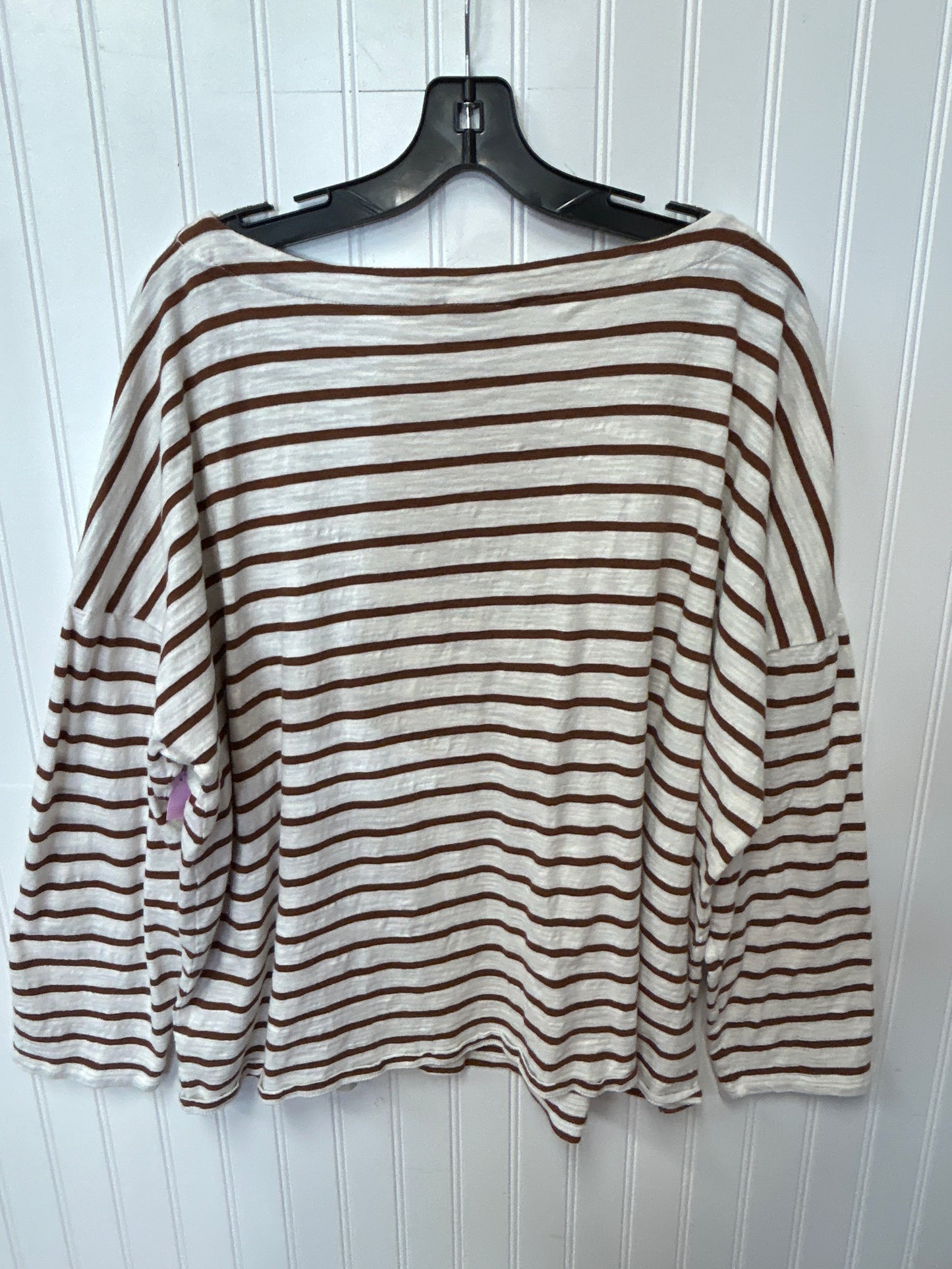Top Ls By J. Jill In Cream & Tan, Size:2X