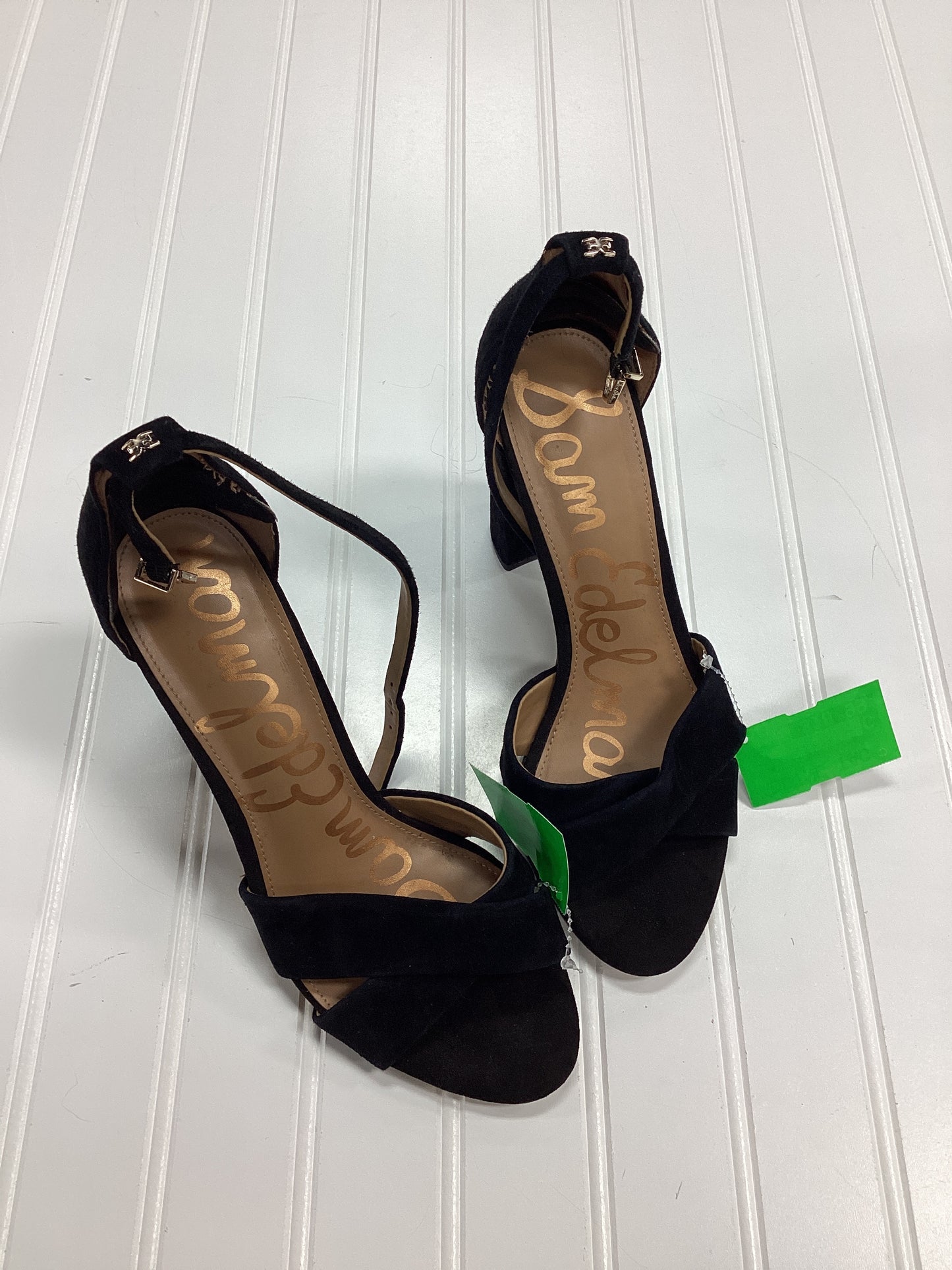 Sandals Heels Block By Sam Edelman In Black, Size:9