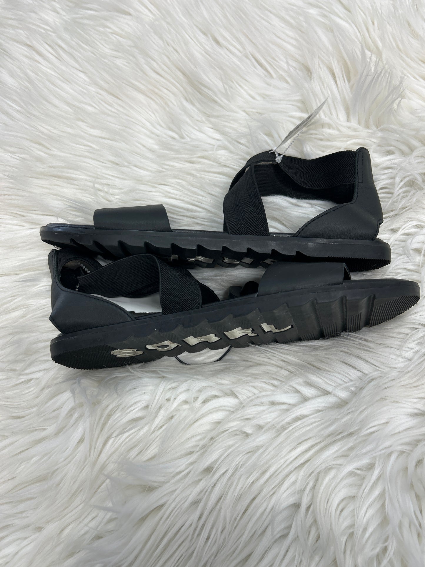 Sandals Flats By Sorel In Black, Size:9.5