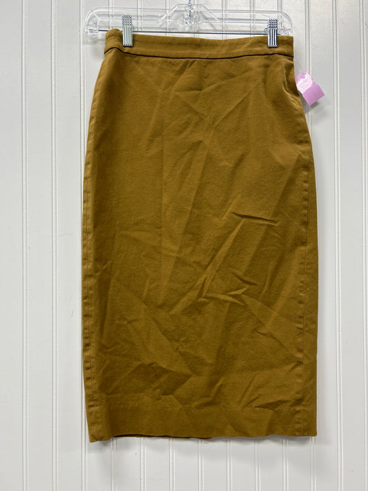 Skirt Midi By J. Crew In Tan, Size:0P
