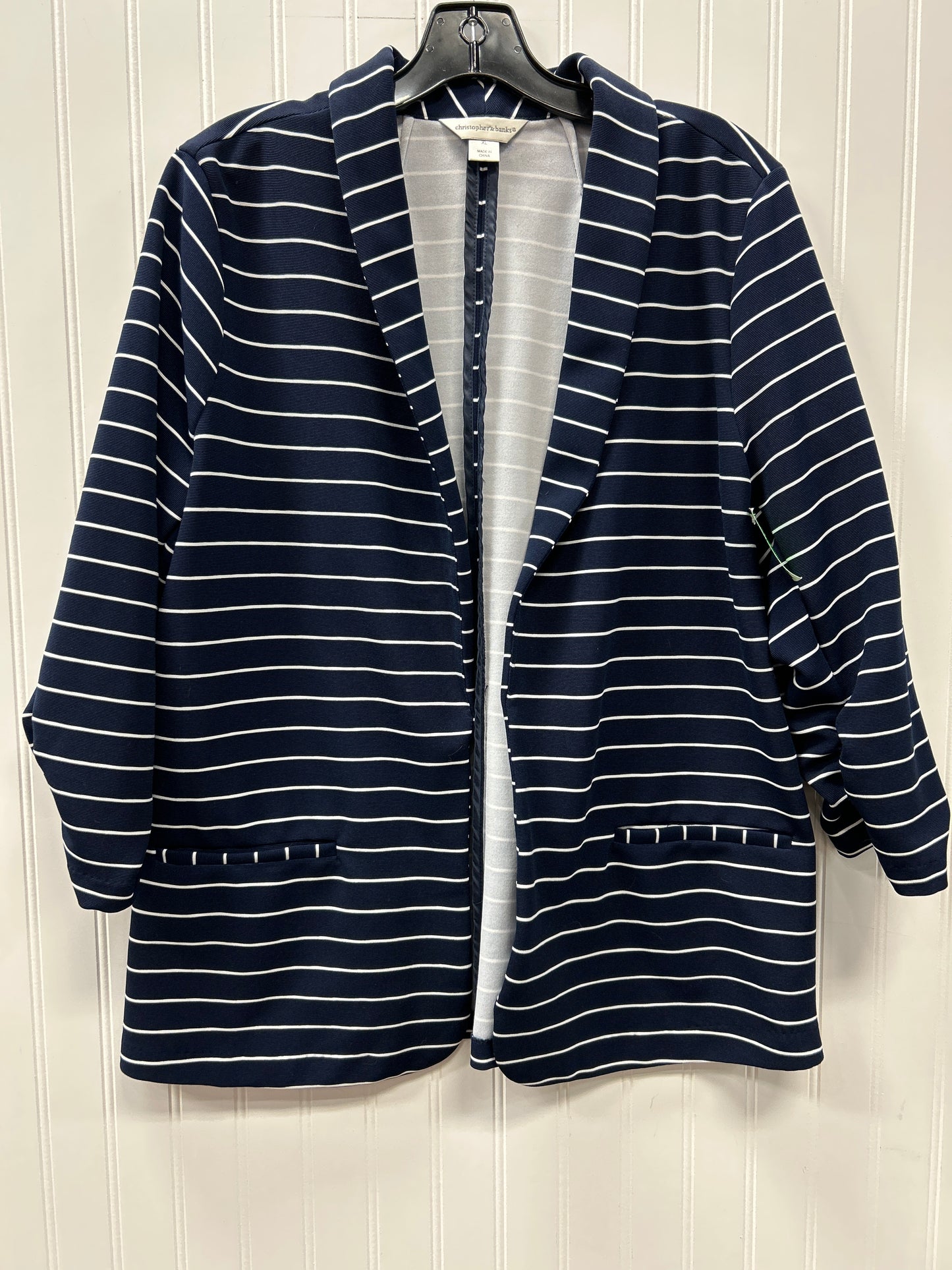 Blazer By Christopher And Banks In Navy, Size:Xl