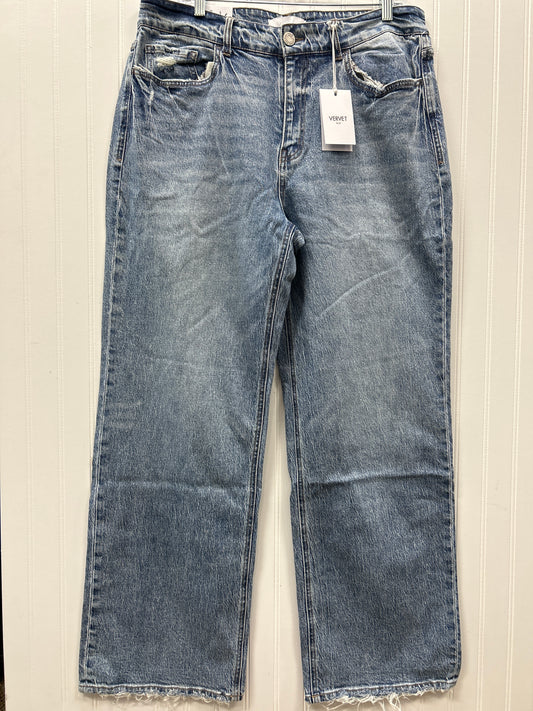 Jeans Wide Leg By Vervet In Blue Denim, Size:16