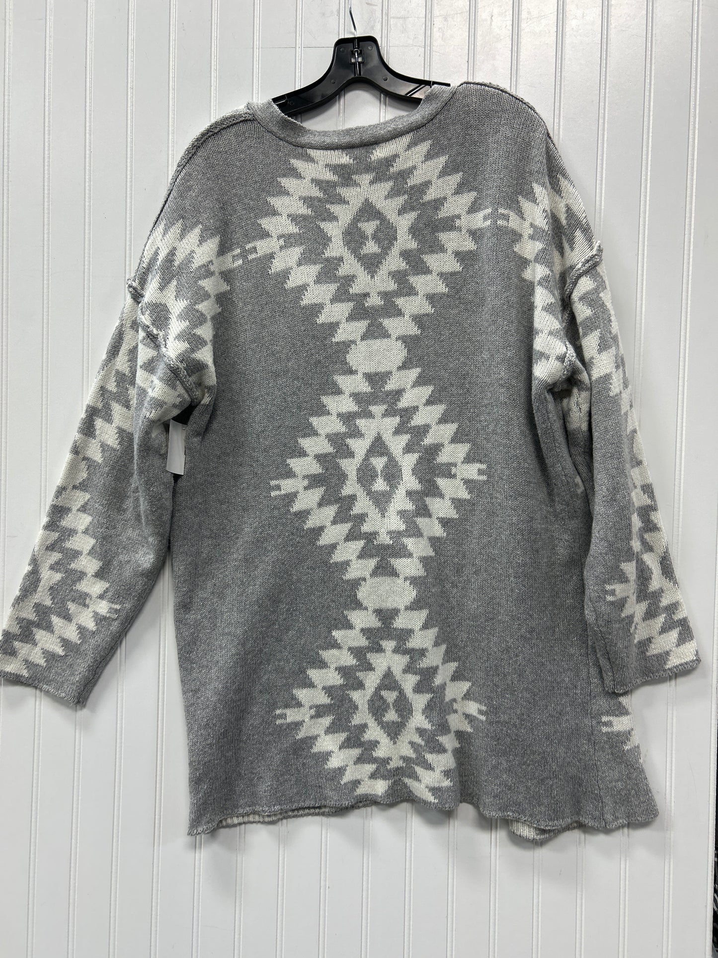 Sweater Cardigan By Maurices In Grey, Size:1X
