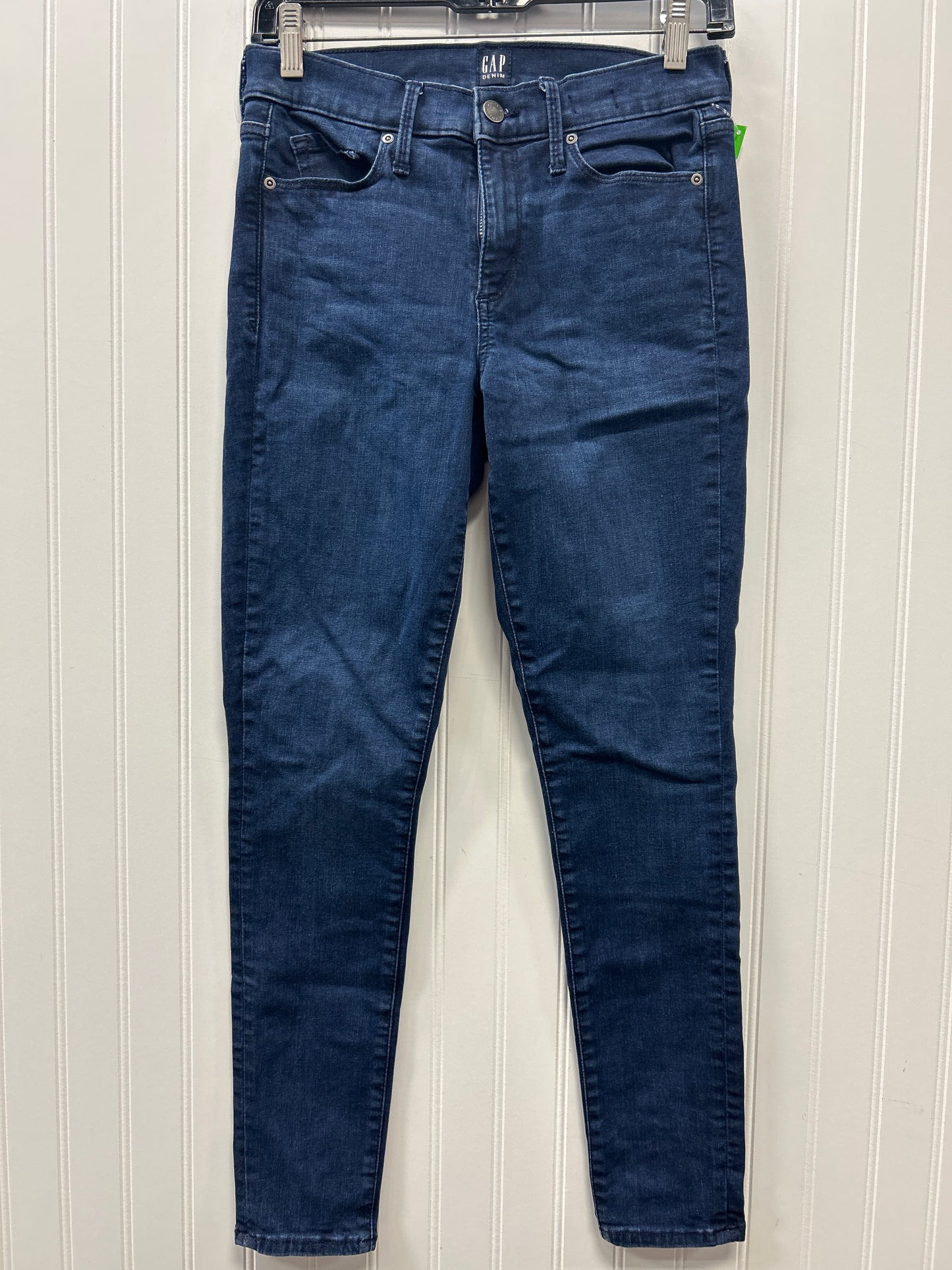 Jeans Skinny By Gap In Blue Denim, Size:4
