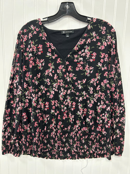 Top Ls By Inc In Black & Pink, Size:L